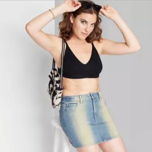 Women's Low rise Denim Mini Skirt Wild Fable - Medium Wash Size 4